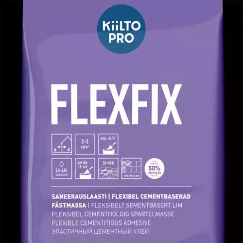 Kiilto Flexfix. Fix för golv och vägg.